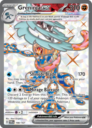 Pokémon TCG Greninja ex – TWM 198/167 Ultra Rare Holo – EN
