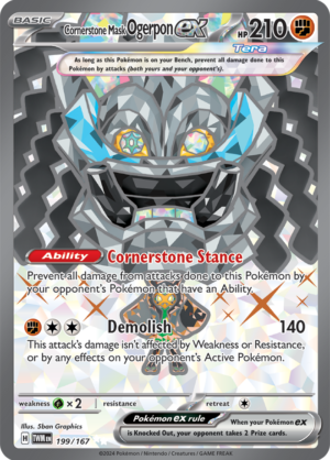 Pokémon TCG Cornerstone Mask Ogerpon ex – TWM 199/167 Ultra Rare Holo – EN