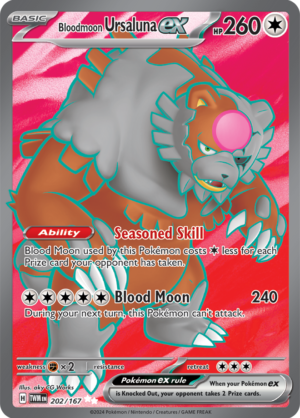 Pokémon TCG Bloodmoon Ursaluna ex – TWM 202/167 Ultra Rare Holo – EN