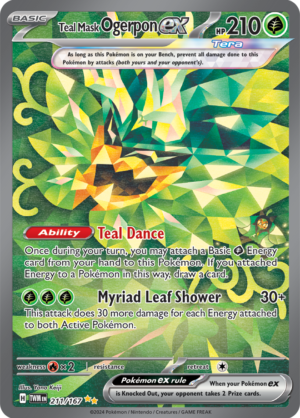 Pokémon TCG Teal Mask Ogerpon ex – TWM 211/167 Special Illustration Rare Holo – EN