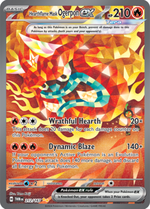 Pokémon TCG Hearthflame Mask Ogerpon ex – TWM 212/167 Special Illustration Rare Holo – EN