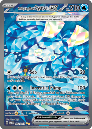 Pokémon TCG Wellspring Mask Ogerpon ex – TWM 213/167 Special Illustration Rare Holo – EN