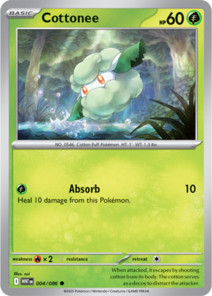 Pokémon TCG Cottonee – WHT 004/086 Common Regular – EN