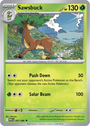 Pokémon TCG Sawsbuck – WHT 007/086 Uncommon Regular – EN