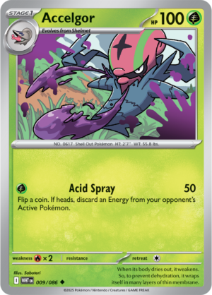 Pokémon TCG Accelgor – WHT 009/086 Uncommon Regular – EN