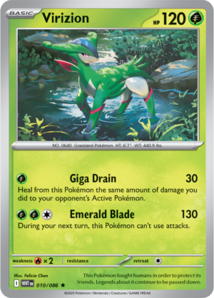 Pokémon TCG Virizion – WHT 010/086 Rare Holo – EN