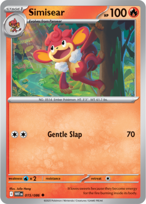 Pokémon TCG Simisear – WHT 015/086 Uncommon Regular – EN