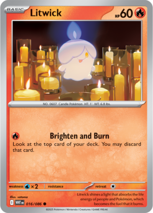 Pokémon TCG Litwick – WHT 016/086 Common Regular – EN