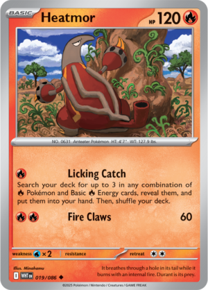 Pokémon TCG Heatmor – WHT 019/086 Uncommon Regular – EN