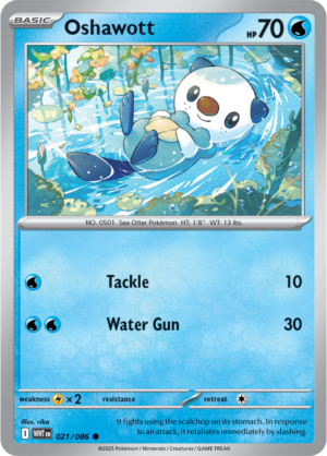 Pokémon TCG Oshawott – WHT 021/086 Common Regular – EN