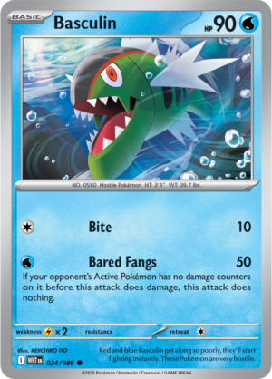 Pokémon TCG Basculin – WHT 024/086 Common Regular – EN