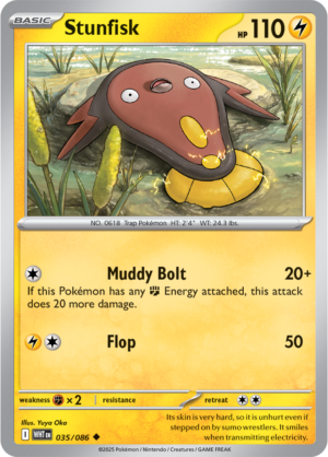 Pokémon TCG Stunfisk – WHT 035/086 Uncommon Regular – EN