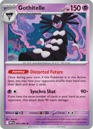 Pokémon TCG Gothitelle – WHT 043/086 Rare Reverse Holofoil – EN