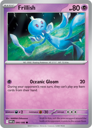 Pokémon TCG Frillish – WHT 044/086 Common Reverse Holofoil – EN