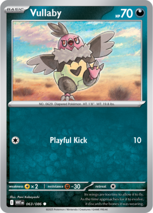 Pokémon TCG Vullaby – WHT 063/086 Common Reverse Holofoil – EN