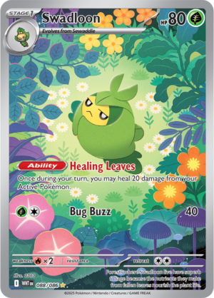 Pokémon TCG Swadloon – WHT 088/086 Illustration Rare Holo – EN