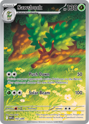 Pokémon TCG Sawsbuck – WHT 092/086 Illustration Rare Holo – EN
