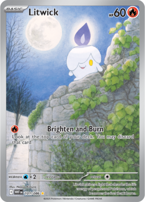 Pokémon TCG Litwick – WHT 101/086 Illustration Rare Holo – EN