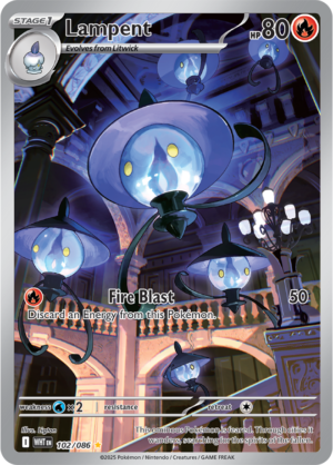 Pokémon TCG Lampent – WHT 102/086 Illustration Rare Holo – EN