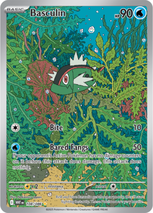 Pokémon TCG Basculin – WHT 108/086 Illustration Rare Holo – EN