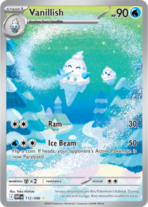 Pokémon TCG Vanillish – WHT 112/086 Illustration Rare Holo – EN