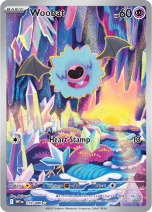 Pokémon TCG Woobat – WHT 119/086 Illustration Rare Holo – EN