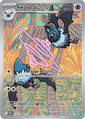 Pokémon TCG Swoobat – WHT 120/086 Illustration Rare Holo – EN