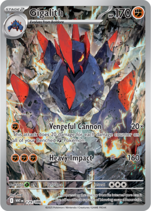 Pokémon TCG Gigalith – WHT 129/086 Illustration Rare Holo – EN