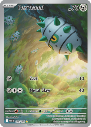 Pokémon TCG Ferroseed – WHT 148/086 Illustration Rare Holo – EN