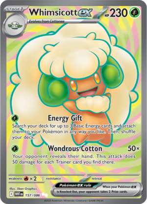 Pokémon TCG Whimsicott ex – WHT 157/086 Ultra Rare Holo – EN