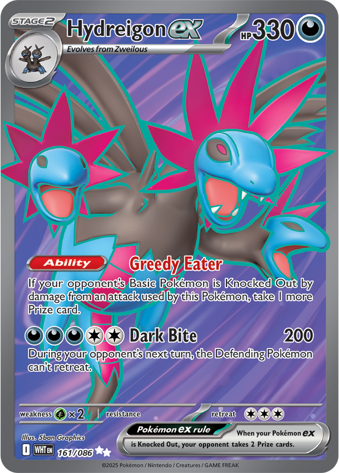 Pokémon TCG Hydreigon ex – WHT 161/086 Ultra Rare Holo – EN