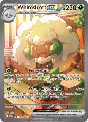 Pokémon TCG Whimsicott ex – WHT 165/086 Special Illustration Rare Holo – EN