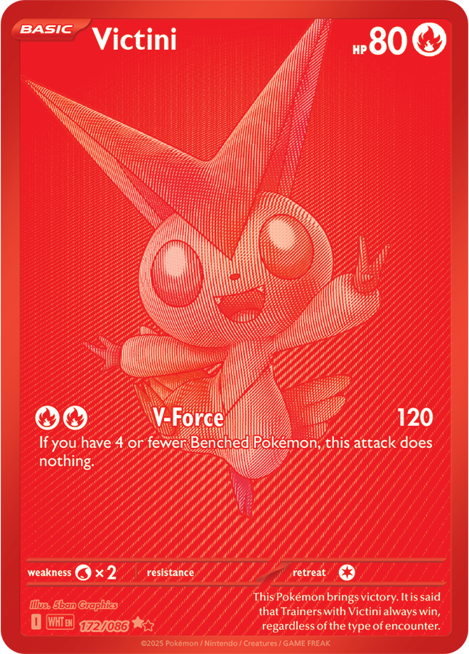 Pokémon TCG Victini – WHT 172/086 Black White Rare Holo – EN